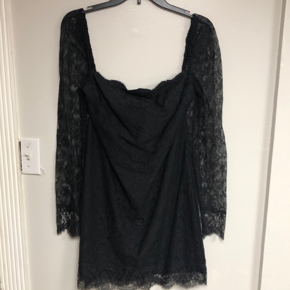 Dolce Gabanna mini lace black dress italian 44